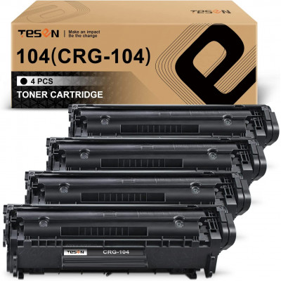 TESEN Compatible Toner Cartridge Replacement for Canon 104 CRG-104 4 Packs
